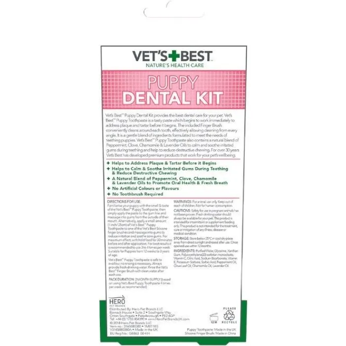 Vets Best Mund-, Øre- Og Øjenpleje>Vet's Best Puppy Dental Kit