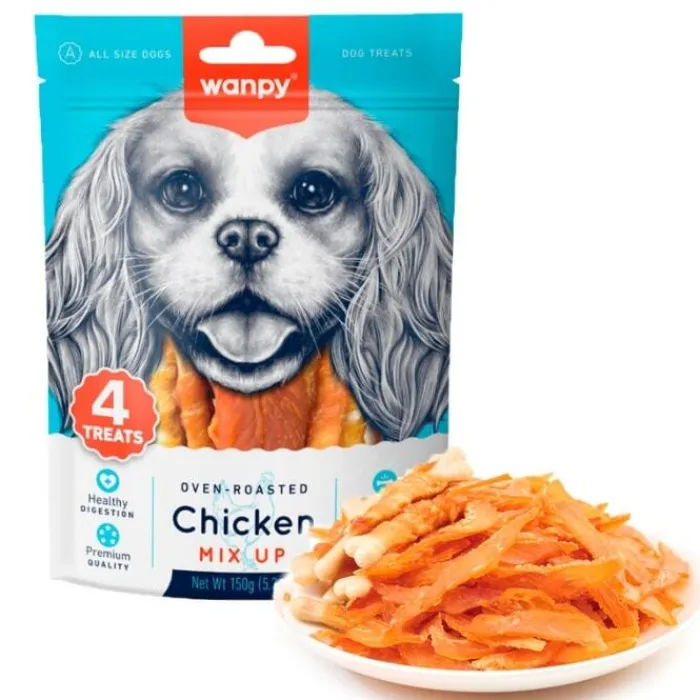 Wanpy Godbidder Og Gnaveben> Chicken Mixed Varianter | 150g