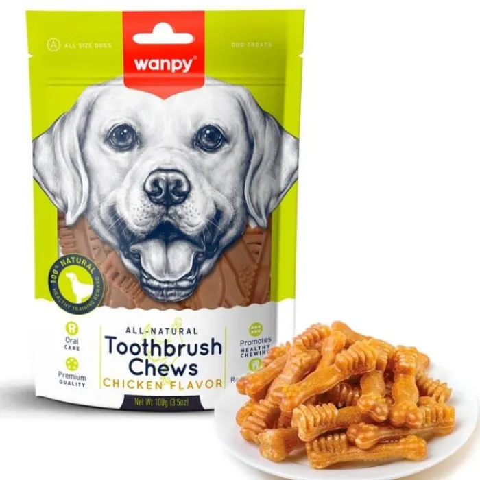 Wanpy Godbidder Og Gnaveben> Toothbrush Chews | 100g