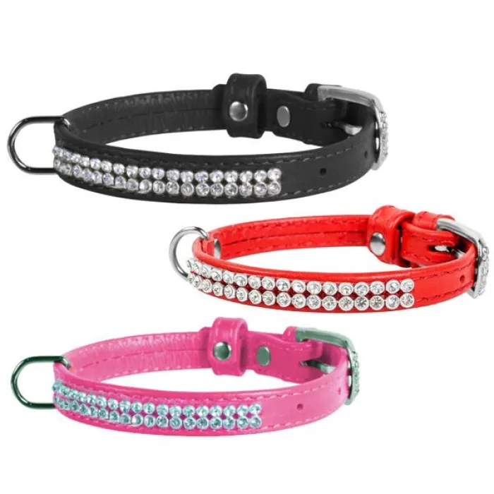 Collar/WauDog Hundehalsbånd>WauDog Glamour Halsbånd Small | OUTLET