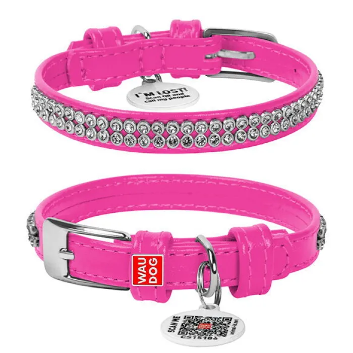 Collar/WauDog Hundehalsbånd>WauDog Glamour Halsbånd Small | OUTLET