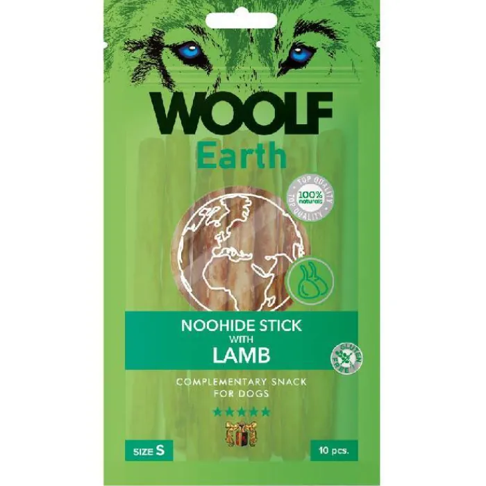 WOOLF Godbidder Og Gnaveben> Earth Noohide Sticks S, Lam | 90g