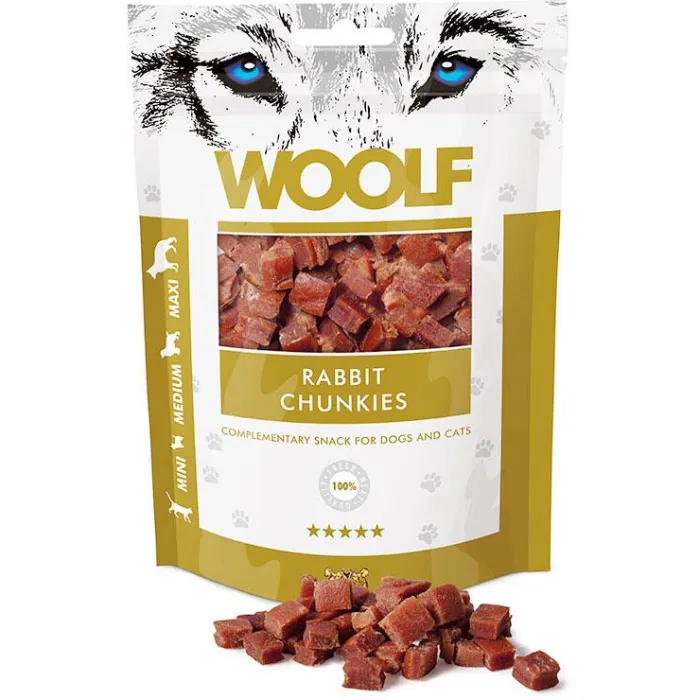 WOOLF Godbidder Og Gnaveben> Rabbit Chunkies | 100g