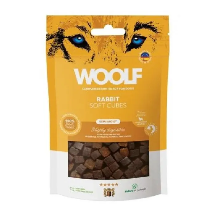 WOOLF Godbidder Og Gnaveben> Semi Moist Godbidder, Kanin | 100g