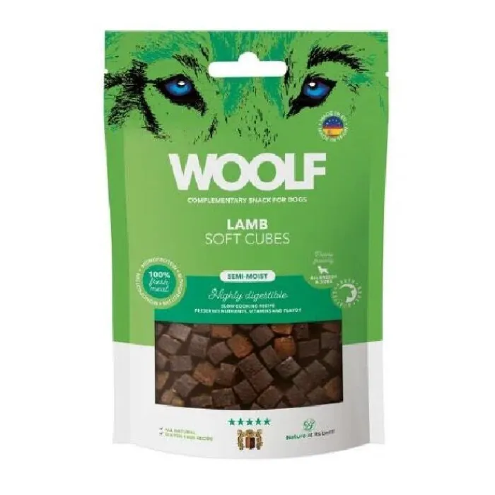 WOOLF Godbidder Og Gnaveben> Semi Moist Godbidder, Lam | 100g