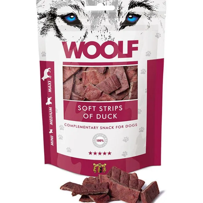 WOOLF Godbidder Og Gnaveben> Soft Strips Of Duck | 100g